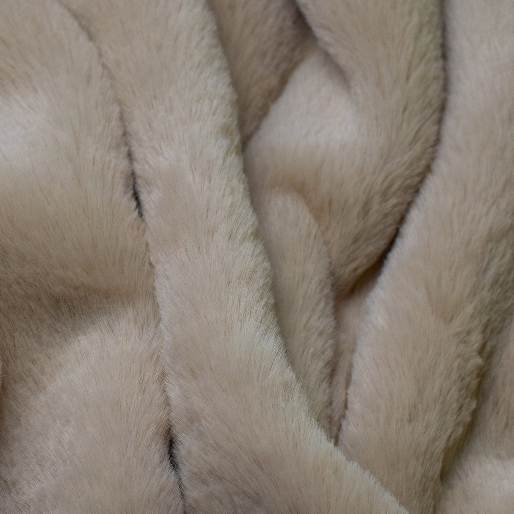LONG RABBIT IN TAUPE BEIGE - 110 - Faux fur