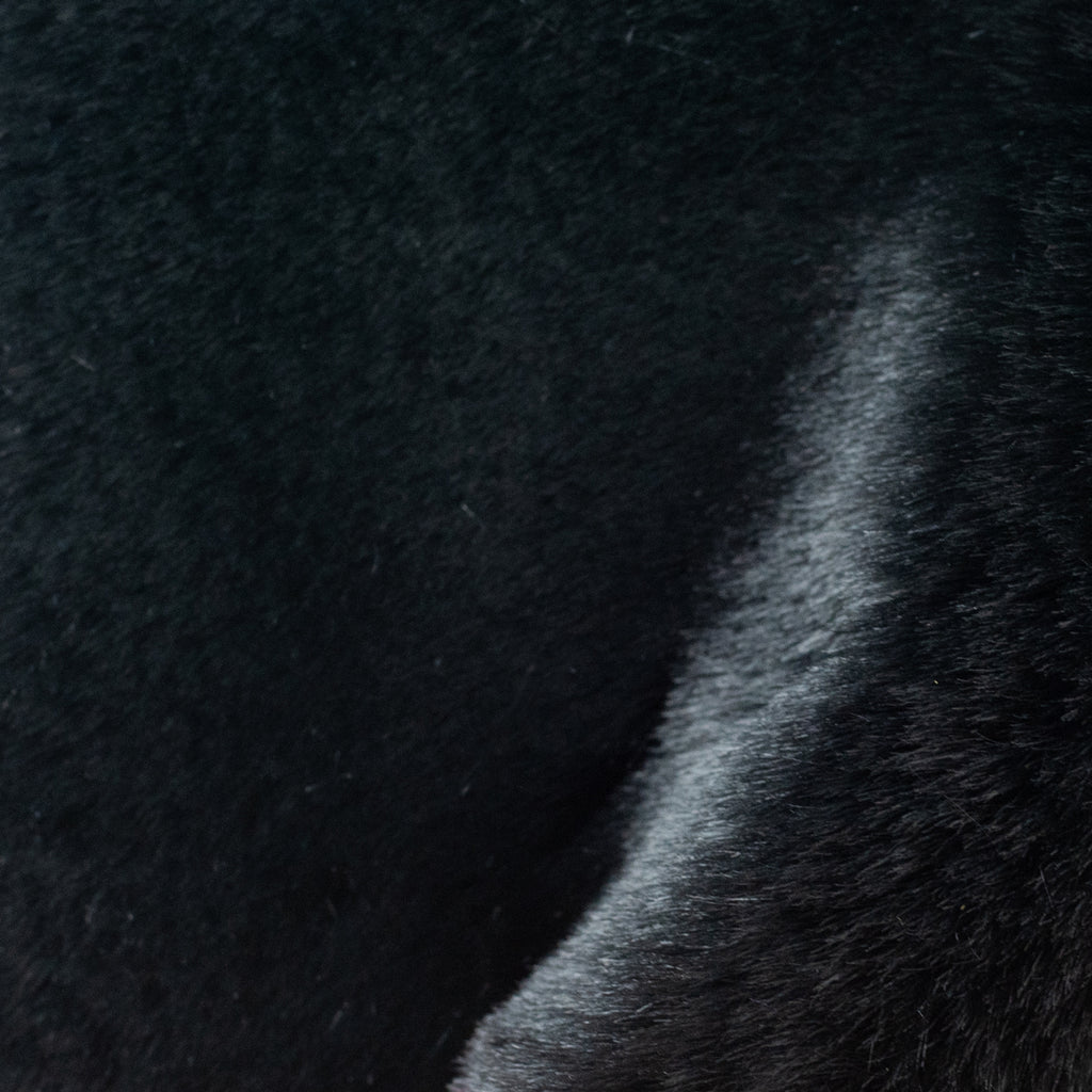 LONG RABBIT IN CLASSIC BLACK - 123 - Faux fur