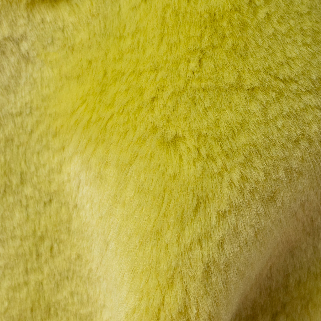 MID-LENGTH RABBIT IN CANARY YELLOW - 136 - Faux fur