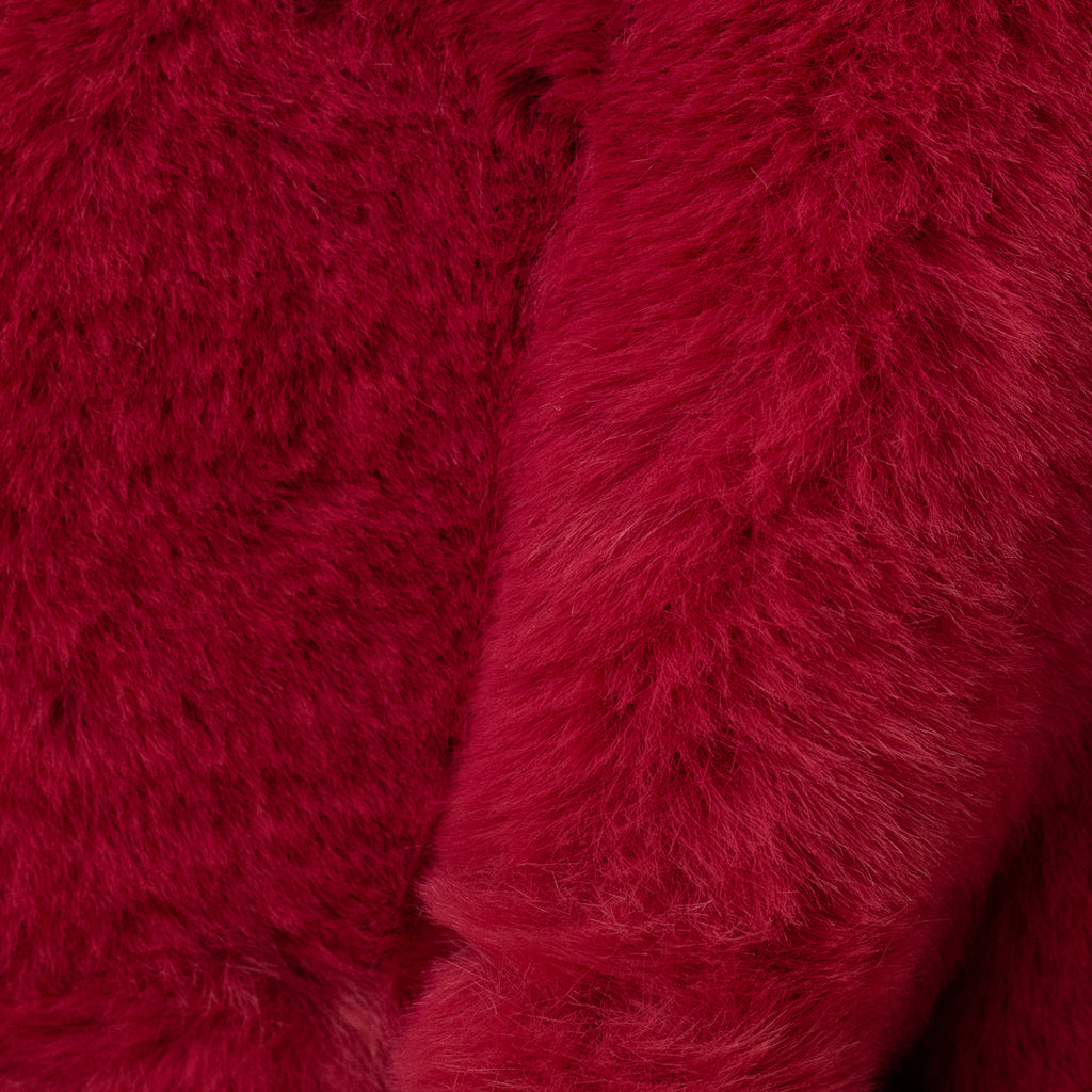 LONG RABBIT IN LIGHT ROSE RED - 163 - Faux fur