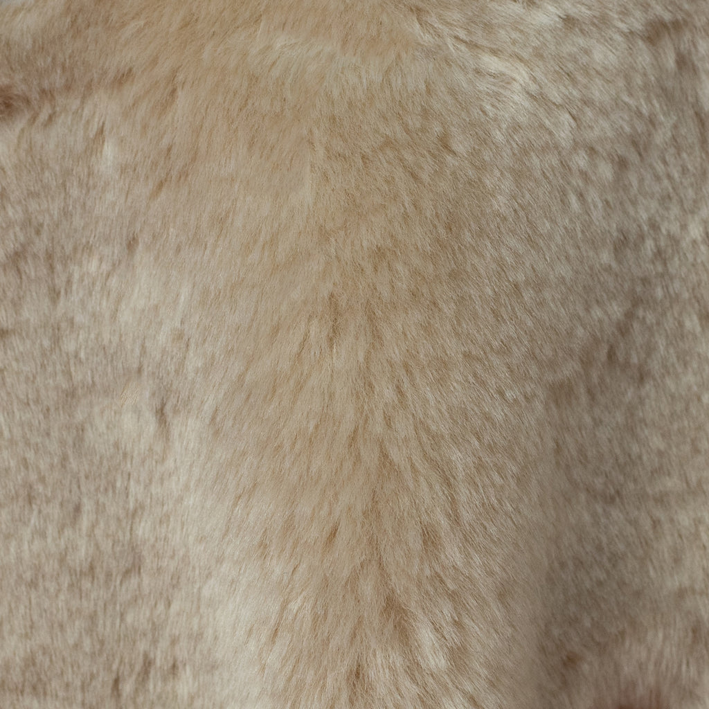 MID-LENGTH MOUTON IN BEIGE - 244 - Faux fur