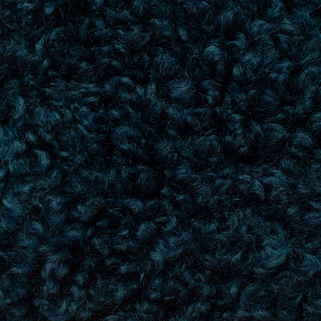 LONG CURLY WITH CANICHE EFFECT IN DARK PETROL - 283 - Faux fur