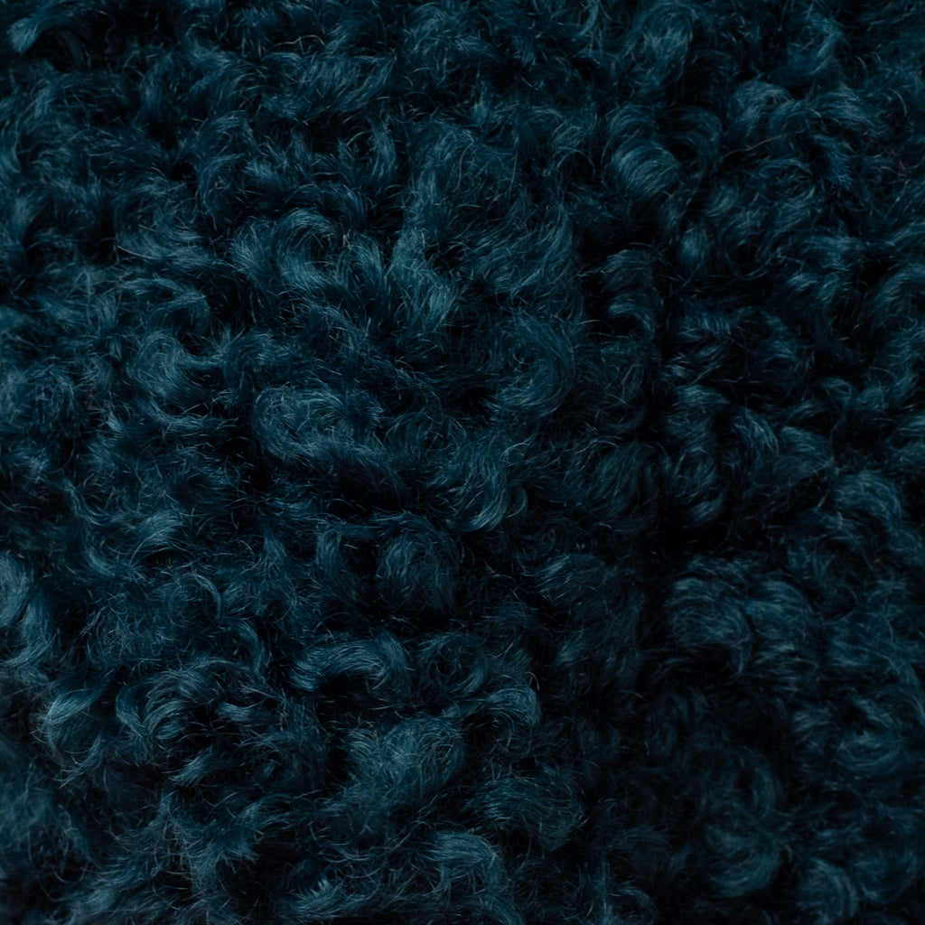 LONG CURLY WITH CANICHE EFFECT IN DARK PETROL - 283 - Faux fur