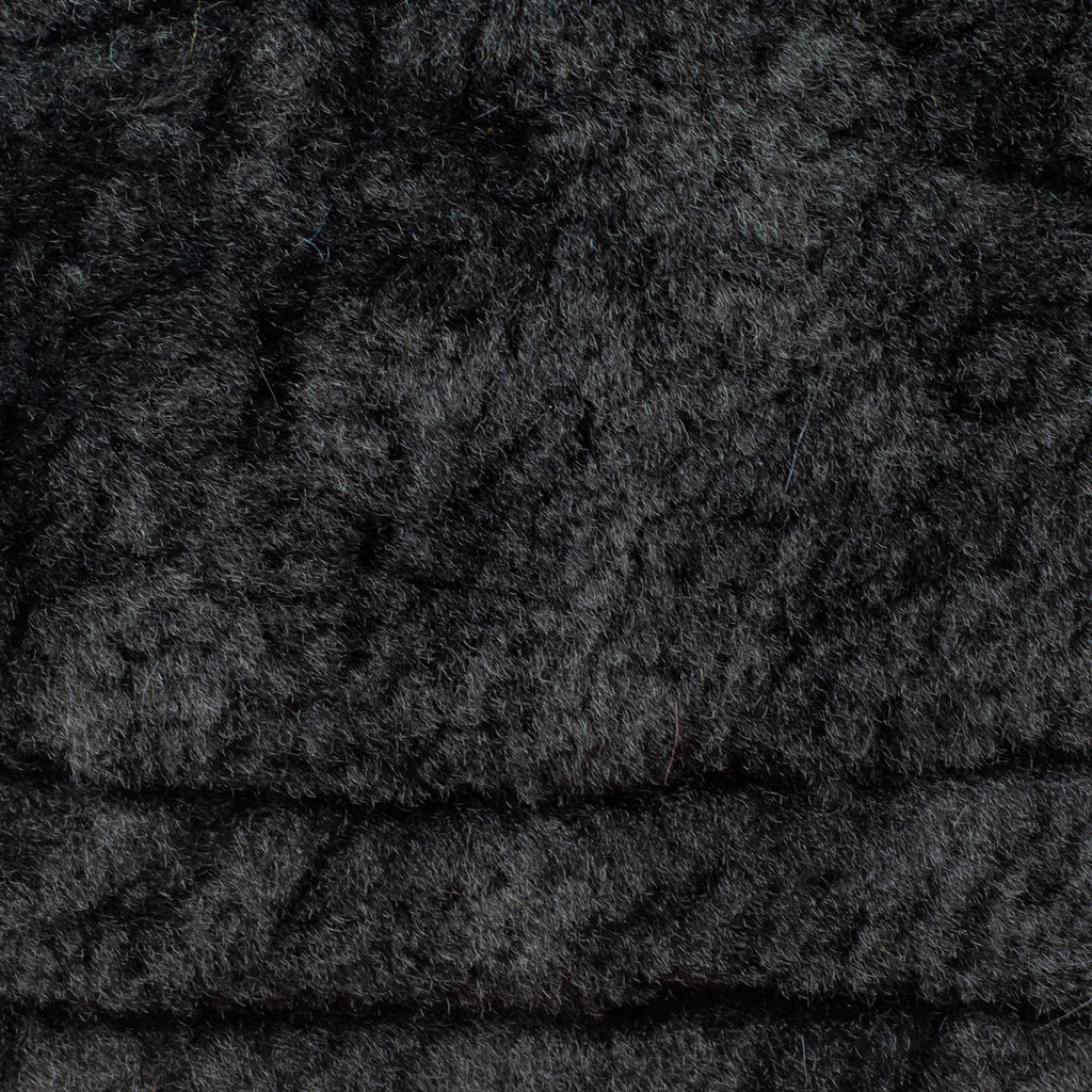 MID-LENGTH RABBIT WITH EMBO EFFECTS IN DARK GREY - 340 - Faux fur