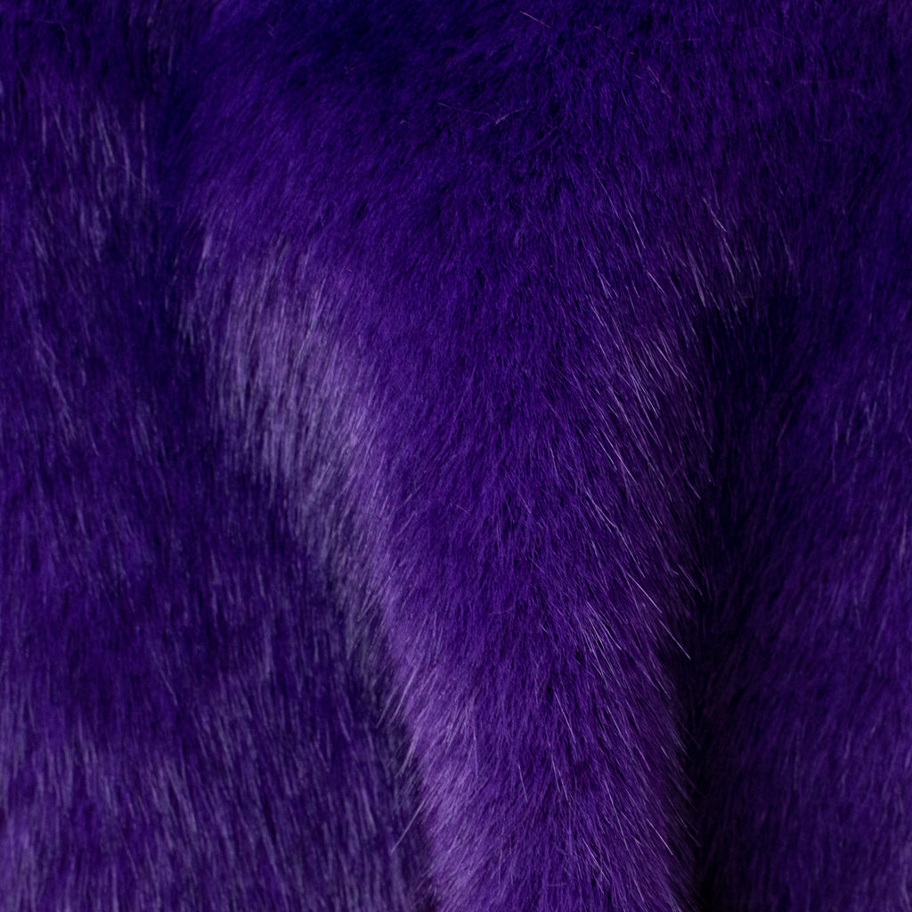 MID-LENGTH FOX IN CLASSIC PURPLE - 344 - Faux fur